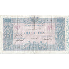 France, 1000 Francs, Bleu et Rose, 1919-10-02, N.1316, VG(8-10)