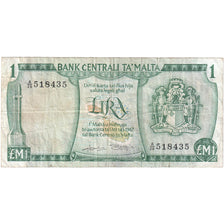 Malta, 1 Lira, 1967, KM:31a, VF(20-25)