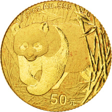 CHINA, PEOPLE'S REPUBLIC, 50 Yuan, 2002, MS(65-70), Gold, KM:1457