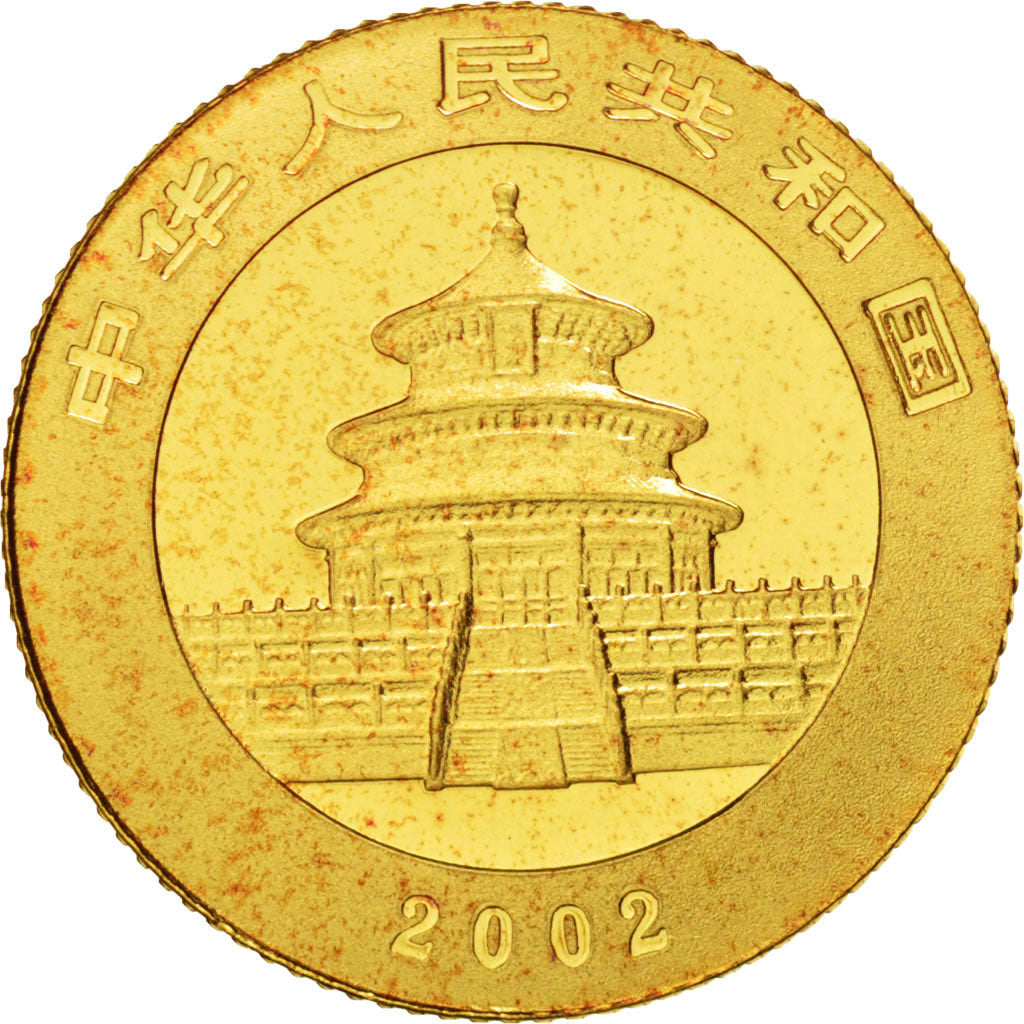 CHINA, PEOPLE'S REPUBLIC, 50 Yuan, 2002, MS(65-70), Gold, KM:1457