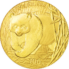 CHINA, PEOPLE'S REPUBLIC, 100 Yüan, 2001, MS(65-70), Gold, KM:1368