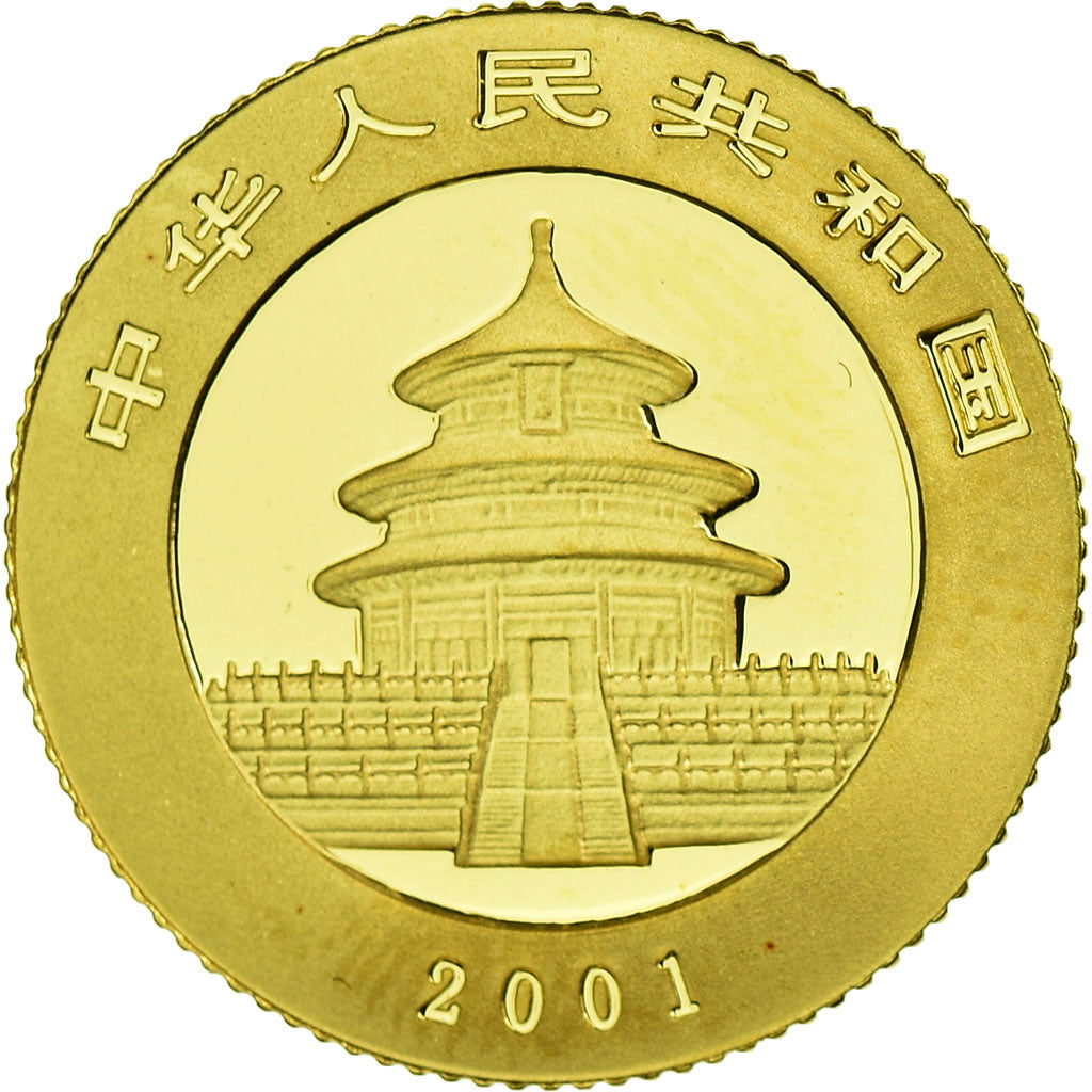 Coin, CHINA, PEOPLE'S REPUBLIC, 50 Yuan, 2001, MS(65-70), Gold, KM:1367