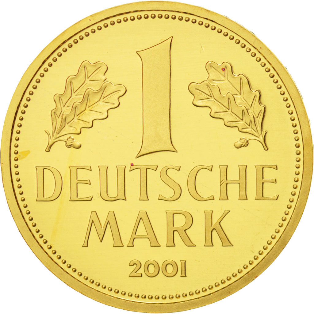 GERMANY - FEDERAL REPUBLIC, Mark, 2001, Berlin, MS(65-70), Gold, KM:203