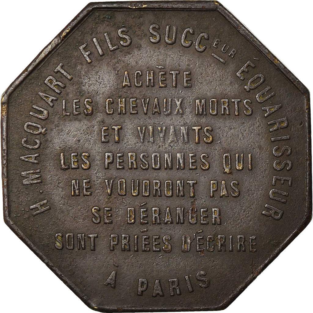 France, Token, Publicitaire, Maison Macquart, Equarisseur à Paris, AU(50-53)