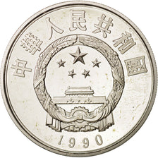 Monnaie, CHINA, PEOPLE'S REPUBLIC, 5 Yüan, 1990, FDC, Argent, KM:312