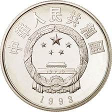 Moneda, CHINA, REPÚBLICA POPULAR, 5 Yüan, 1993, FDC, Plata, KM:530