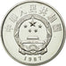Moneda, CHINA, REPÚBLICA POPULAR, 5 Yüan, 1987, FDC, Plata, KM:173