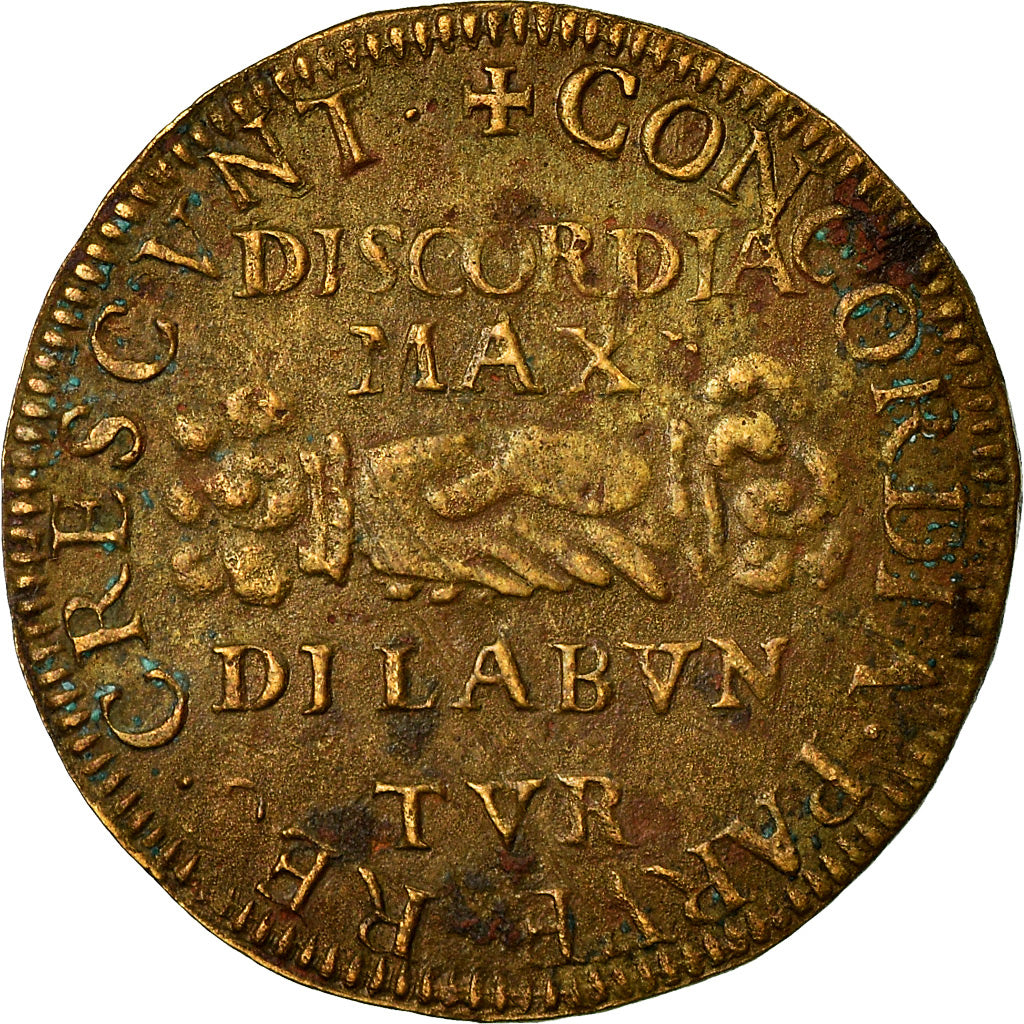 France, Token, Henri II, History, VF(30-35), Brass
