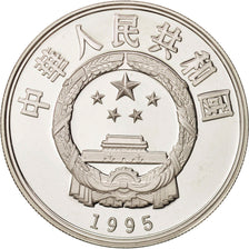 CHINA, PEOPLE'S REPUBLIC, 5 Yüan, 1995, MS(65-70), Silver, KM:869