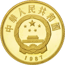 CHINA, PEOPLE'S REPUBLIC, 100 Yüan, 1987, MS(65-70), Gold, KM:176