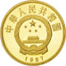 CHINA, PEOPLE'S REPUBLIC, 100 Yüan, 1987, MS(65-70), Gold, KM:176