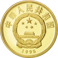 CHINA, PEOPLE'S REPUBLIC, 50 Yuan, 1995, MS(65-70), Gold, KM:870