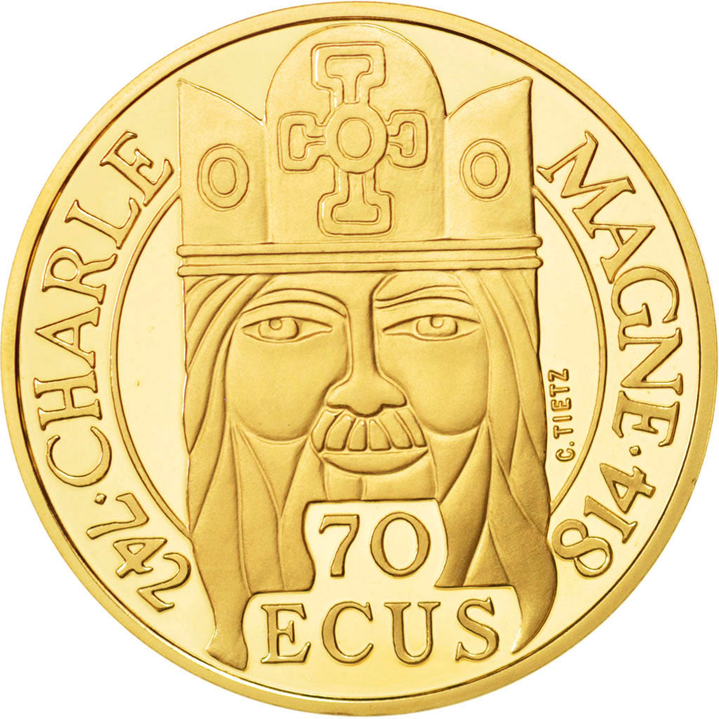 France, 500 Francs-70 Ecus, 1990, MS(65-70), Gold, KM:990, Gadoury:C6