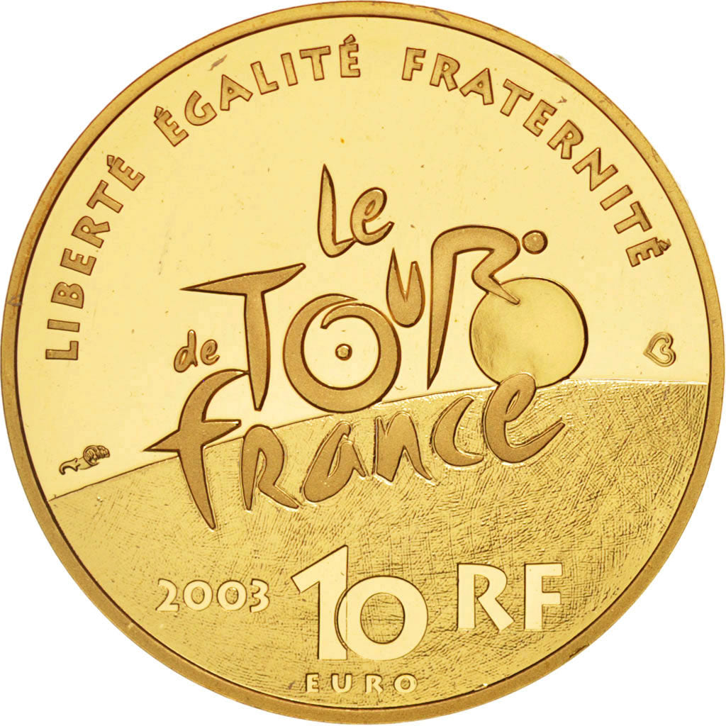 Munten, Frankrijk, 10 Euro, 2003, FDC, Goud, Gadoury:EU72, KM:1326
