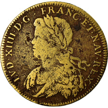 France, Jeton, Louis XIV, L'Adolescence, History, 1646, TB, Laiton
