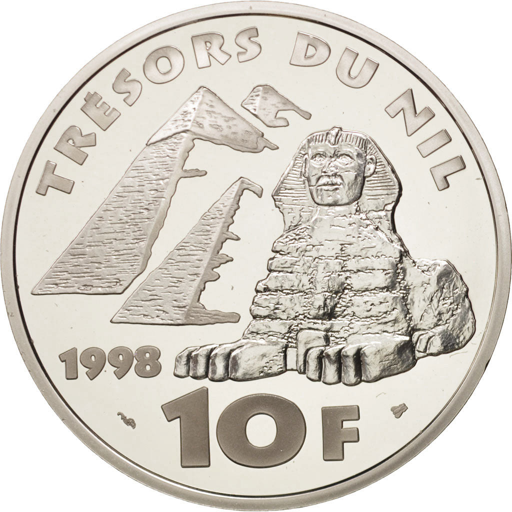 France, 10 Francs, 1998, MS(65-70), Silver, KM:1205, Gadoury:C218