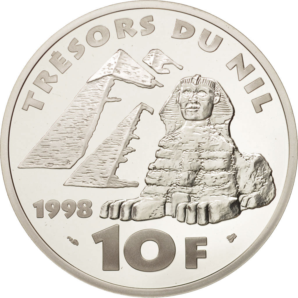France, 10 Francs, 1998, MS(65-70), Silver, KM:1206, Gadoury:C220