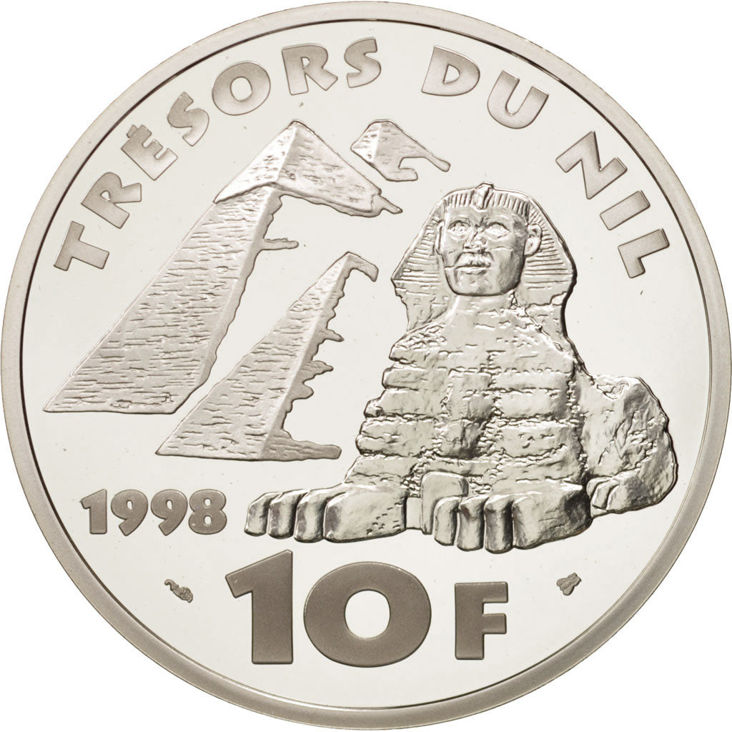 France, 10 Francs, 1998, MS(65-70), Silver, KM:1207, Gadoury:C221