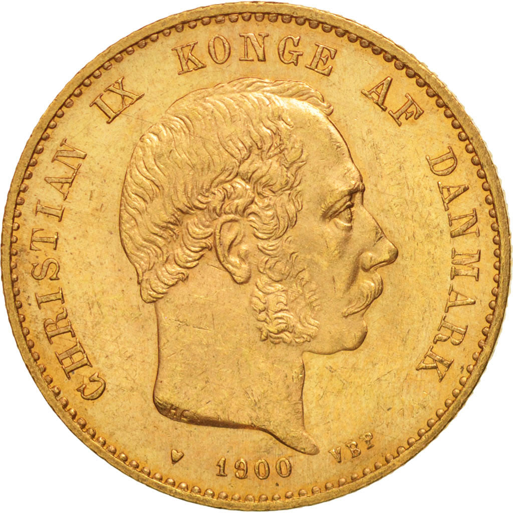 Denmark, Christian IX, 20 Kroner, 1900, Copenhagen, AU(55-58), Gold, KM:791.2