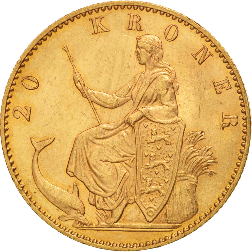 Denmark, Christian IX, 20 Kroner, 1900, Copenhagen, AU(55-58), Gold, KM:791.2