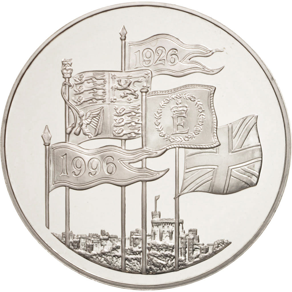 Great Britain, Elizabeth II, 5 Pounds, 1996, MS(65-70), Silver, KM:974a