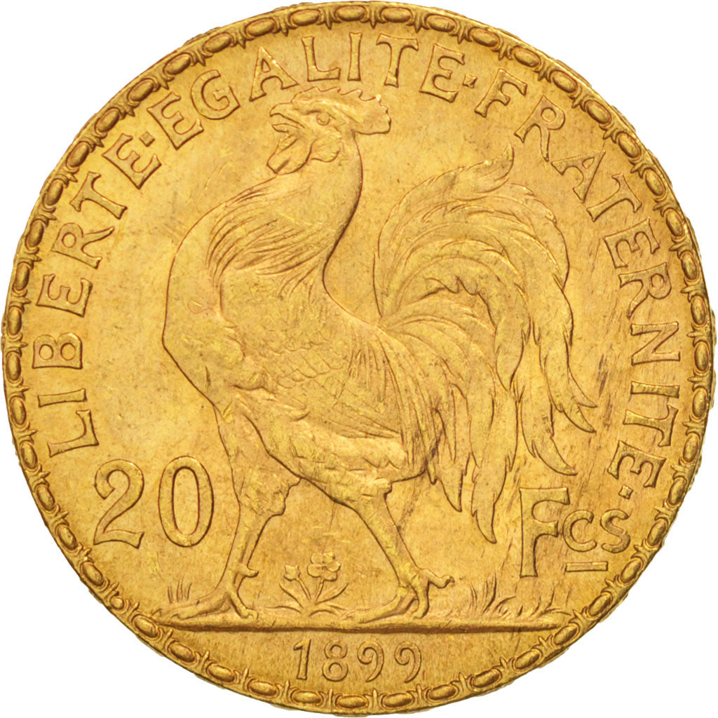 France, Marianne, 20 Francs, 1899, AU(55-58), Gold, KM:847, Gadoury:1064