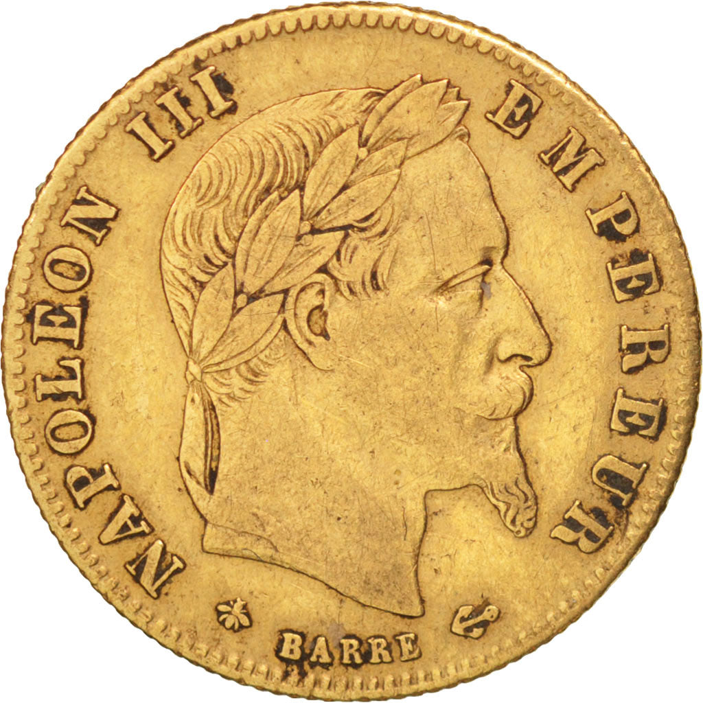 France, 5 Francs, 1866, Paris, EF(40-45), Gold, KM:803.1, Gadoury:1002