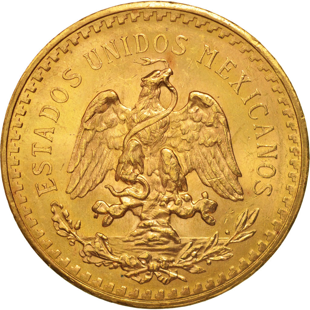 México, 50 Pesos, 1943, EBC, Oro, KM:482