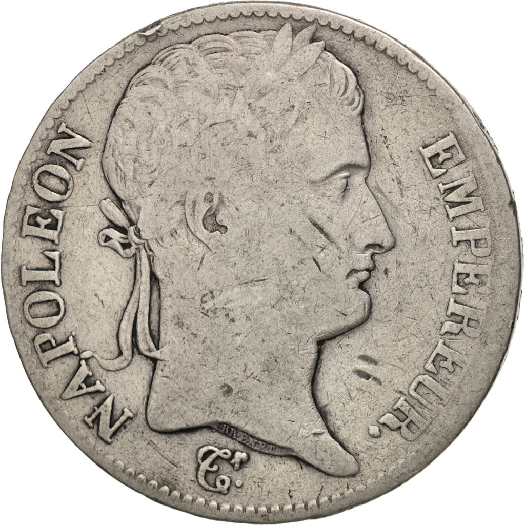 France, 5 Francs, 1812, Rouen, F(12-15), Silver, KM:694.2, Gadoury:584