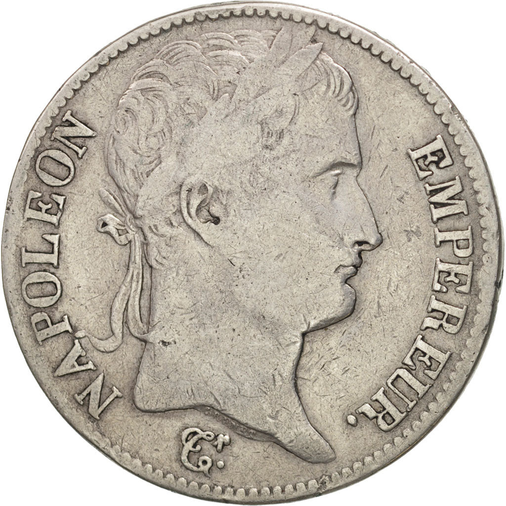 Moneta, Francia, Napoléon I, 5 Francs, 1811, Bordeaux, MB+, Argento, KM:694.8