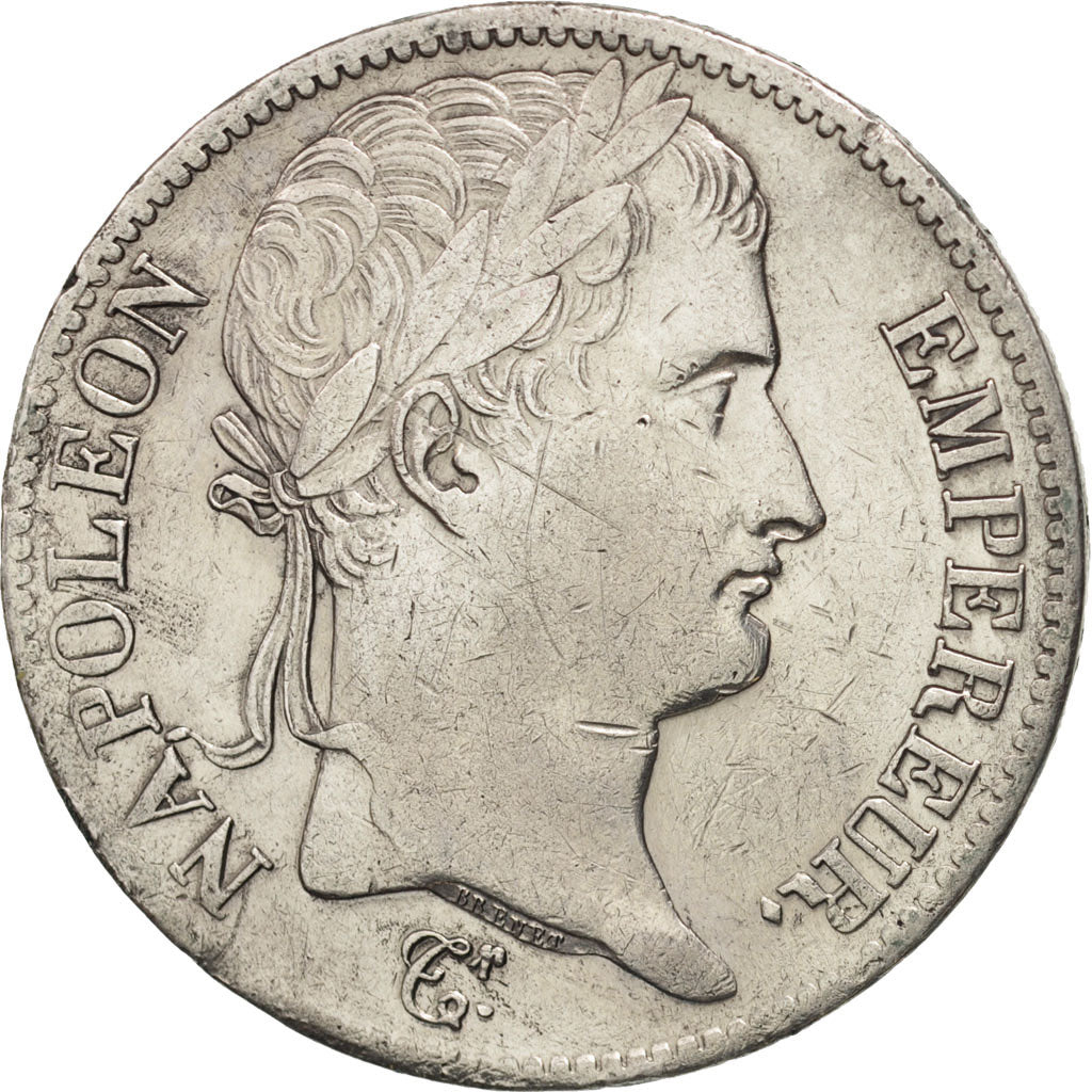Francia, 5 Francs, 1812, Paris, MBC+, Plata, KM:694.1, Gadoury:584