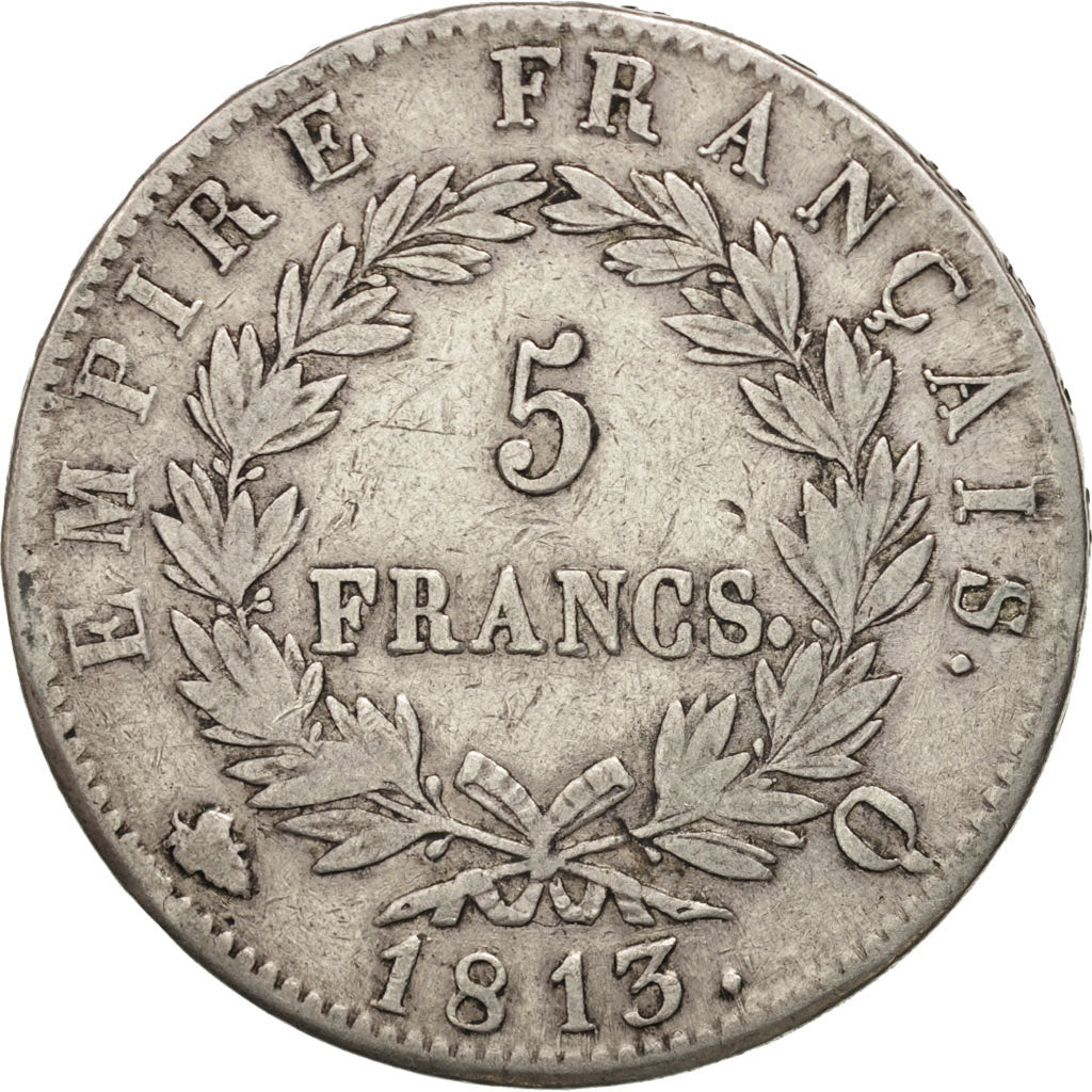 Monnaie, France, Napoléon I, 5 Francs, 1813, Perpignan, TTB, Argent, KM:694.12