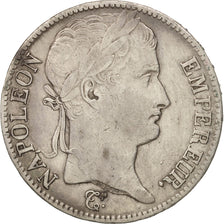 France, 5 Francs, 1811, Rouen, TTB, Argent, KM:694.2, Gadoury:584