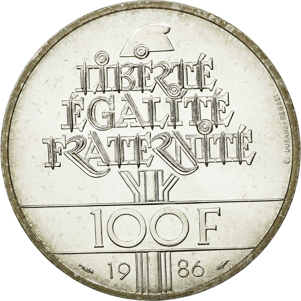 Monnaie, France, Statue de la Liberté, 100 Francs, 1986, SPL, Argent, KM:960