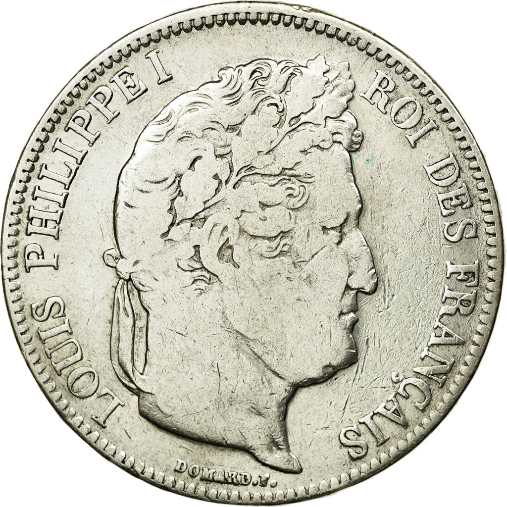 Coin, France, Louis-Philippe, 5 Francs, 1834, Marseille, F(12-15), Silver