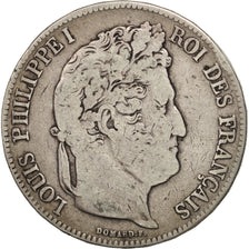 France, Louis-Philippe, 5 Francs, 1835, La Rochelle, B+, Argent, Gadoury 678