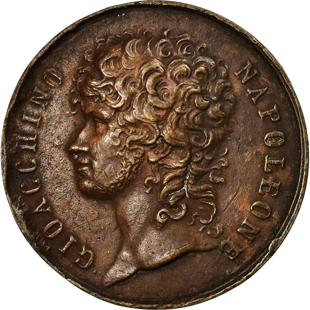 Italy, Medal, Joachim Murat, Sicile et Naples, History, 1808-1815, AU(50-53)