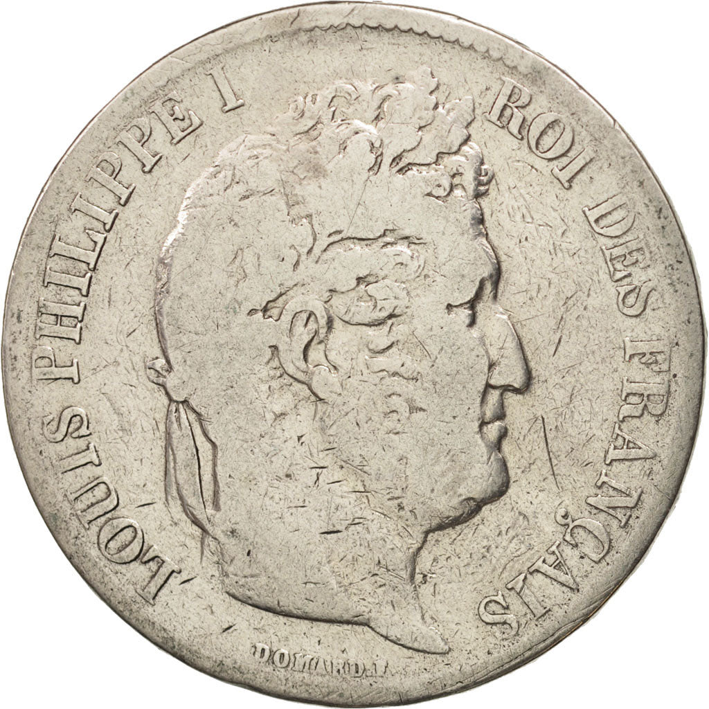 France, Louis-Philippe, 5 Francs, 1831, Strasbourg, B, Argent, Gadoury 677a