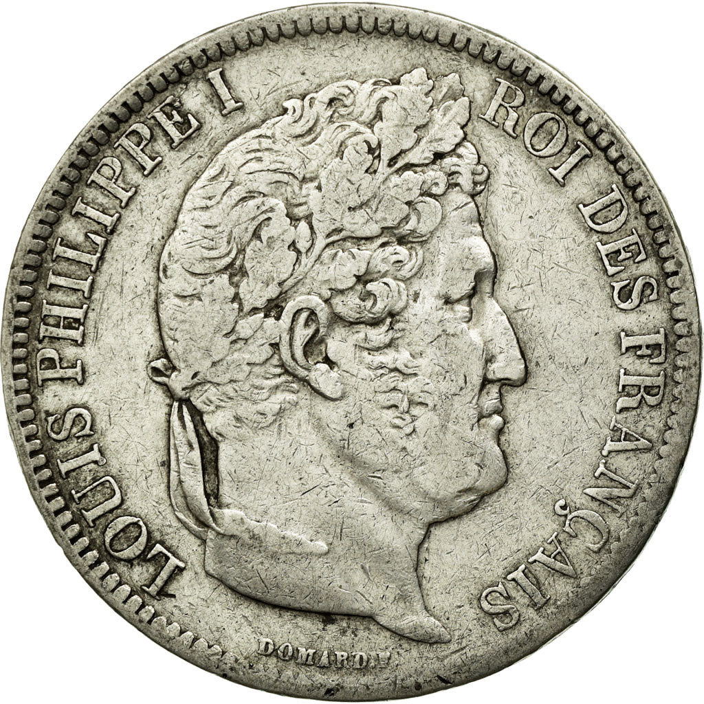 Coin, France, Louis-Philippe, 5 Francs, 1831, Nantes, EF(40-45), Silver