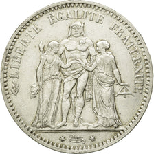 Moneta, Francia, Hercule, 5 Francs, 1877, Bordeaux, BB+, Argento, KM:820.2