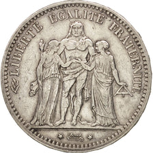 France, Hercule, 5 Francs, 1878, Bordeaux, TTB, Argent, KM:820.2, Gadoury:745a