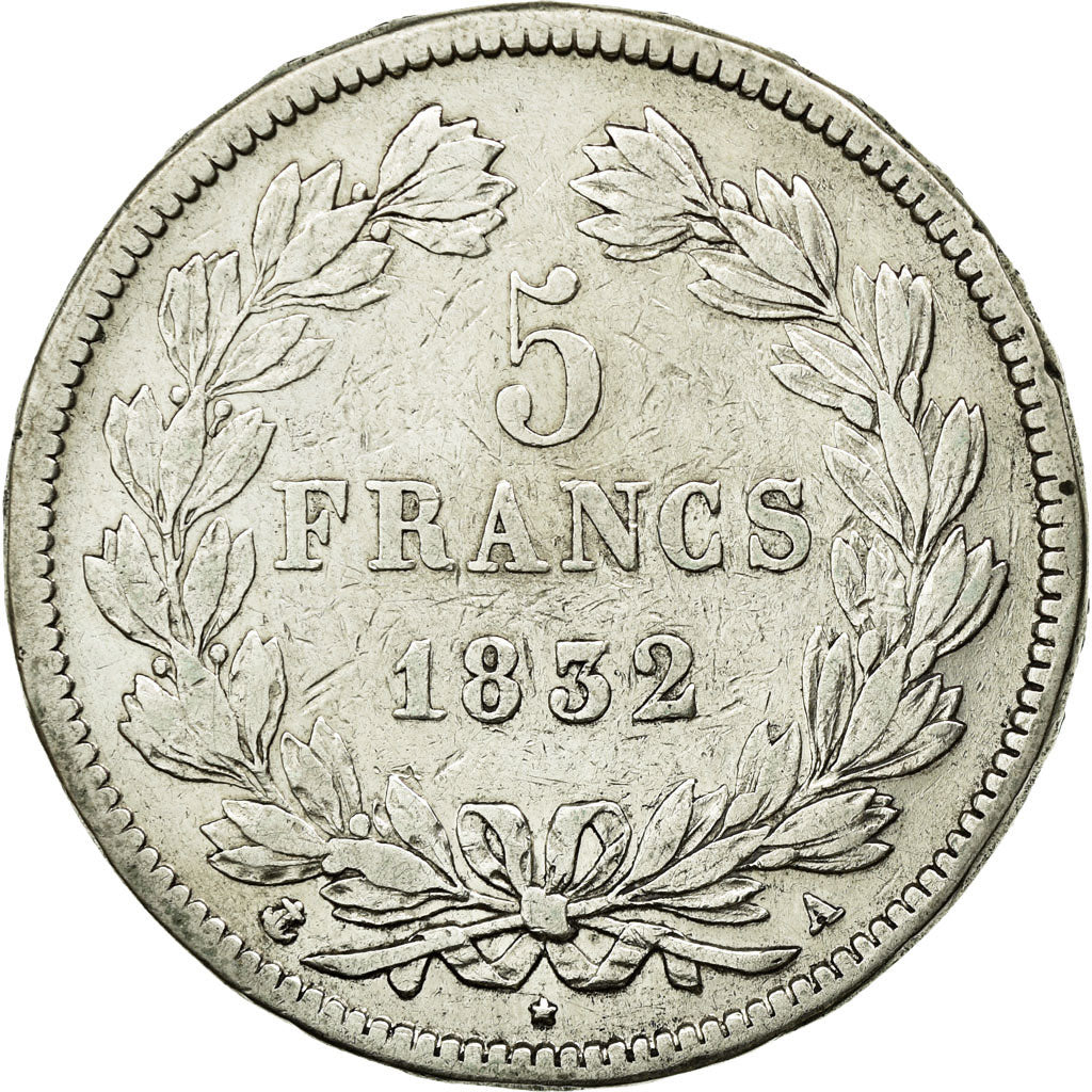 Coin, France, Louis-Philippe, 5 Francs, 1832, Paris, VF(30-35), Silver