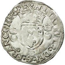Münze, Frankreich, Henri II, Douzain aux croissants, 1549, Rouen, SS, Billon