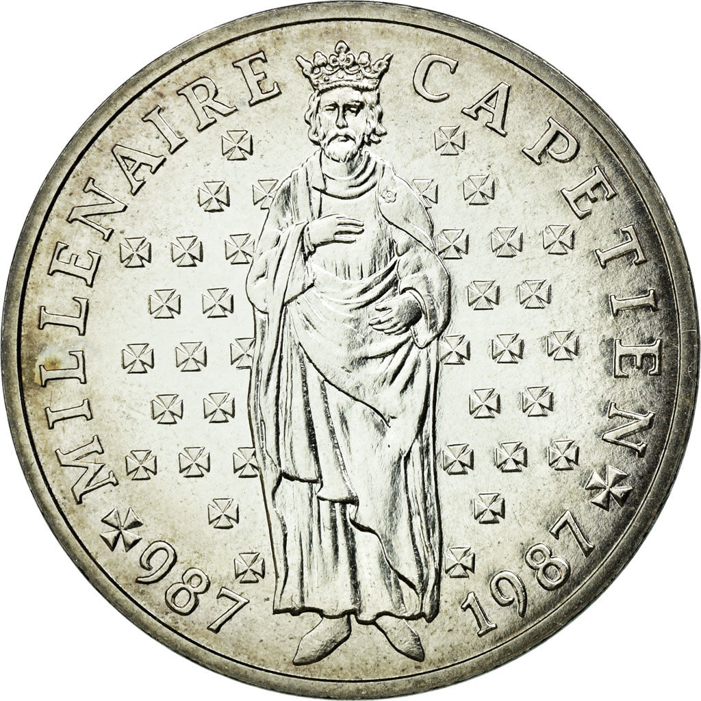 Monnaie, France, Hugues Capet, 10 Francs, 1987, SUP, Argent, KM:961, Gadoury:820