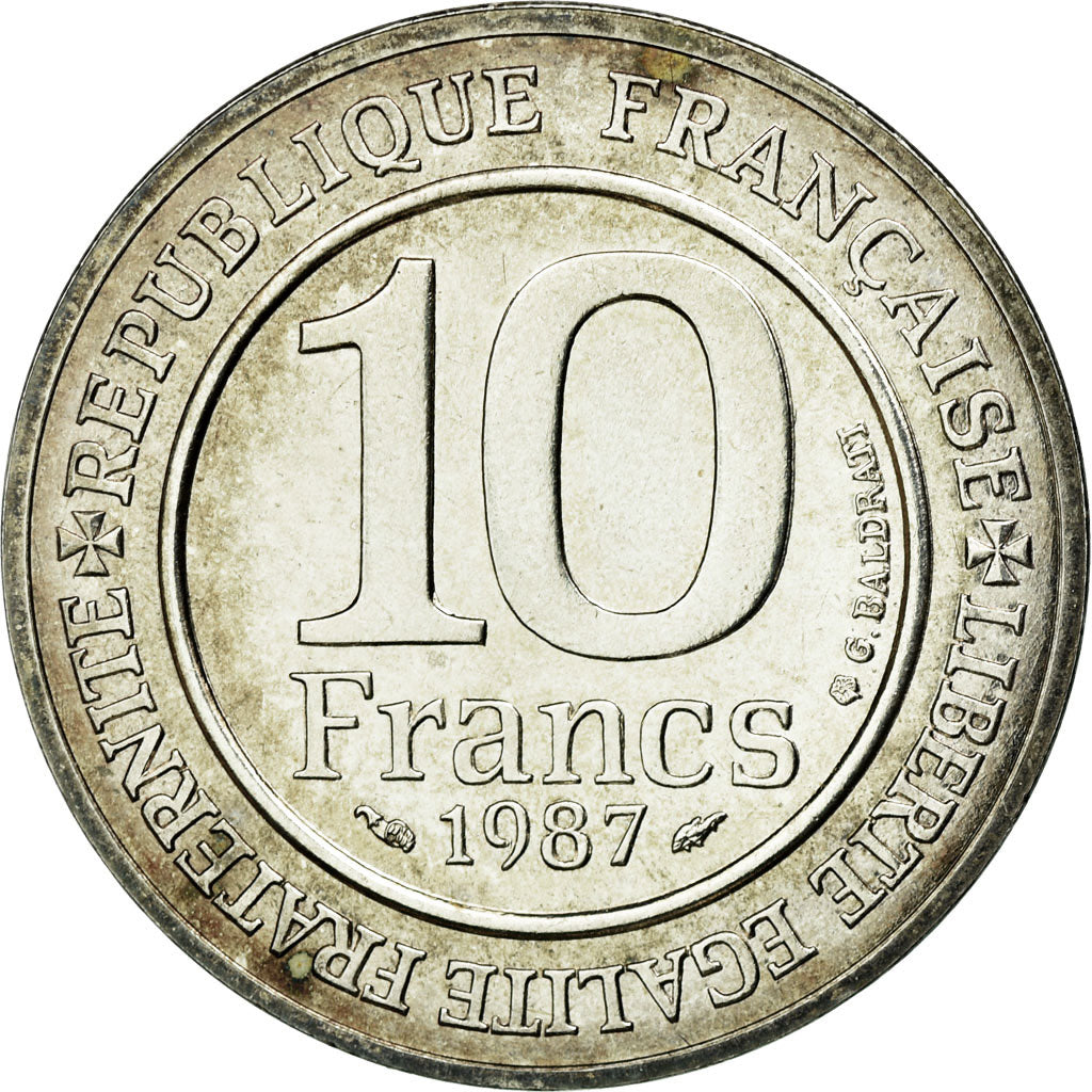 Monnaie, France, Hugues Capet, 10 Francs, 1987, SUP, Argent, KM:961, Gadoury:820