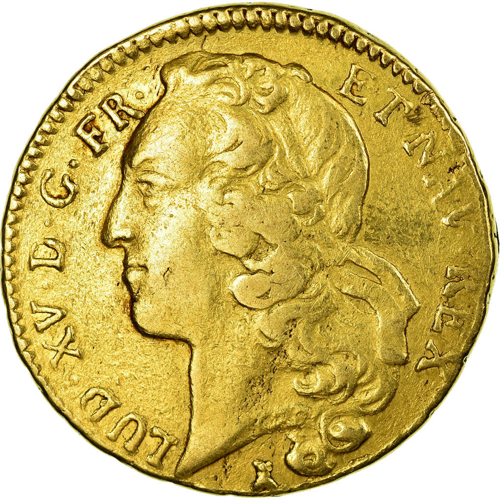 Munten, Frankrijk, Louis XV, Double louis d'or au bandeau, 2 Louis D'or, 1759