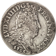 France, Louis XIV, 10 Sols aux insignes, 10 Sols-1/8 Ecu, 1705, Paris