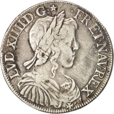 Francia, Louis XIV, 1/2 Écu à la mèche longue, 1655, Rouen, MB, KM 164.3