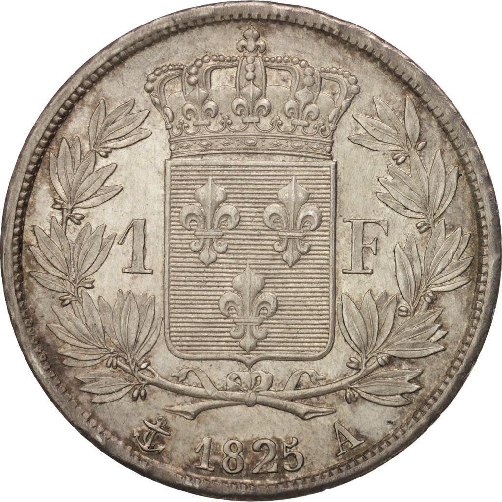 Moneta, Francia, Charles X, Franc, 1825, Paris, SPL-, Argento, KM:724.1