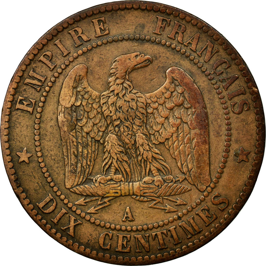 Coin, France, Napoleon III, Napoléon III, 10 Centimes, 1862, Paris, VF(30-35)